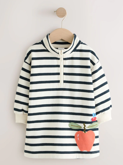 Next Apple Print Fleece lined long Sweat Shirt