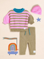 George Knitted Stripe Jumper & Trouser Set