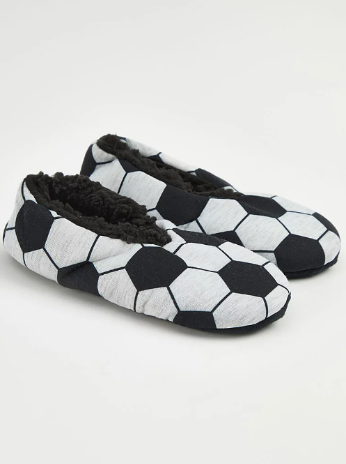 George Football Fleece Lined Slipper Socks