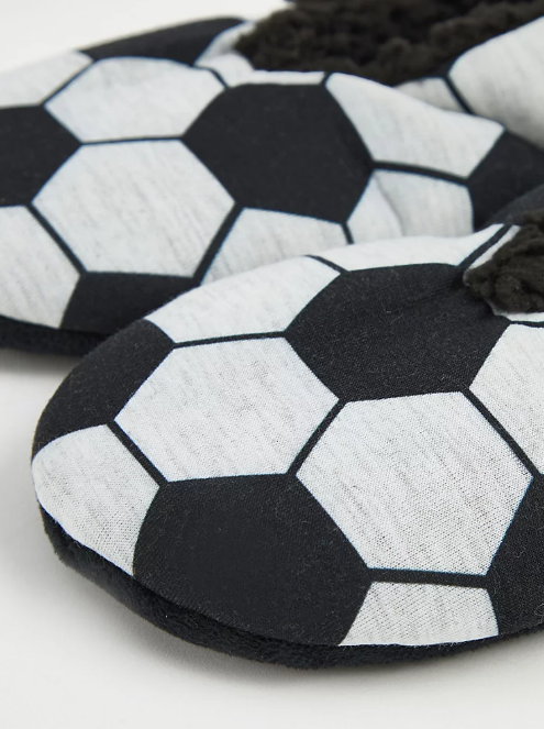 George Football Fleece Lined Slipper Socks