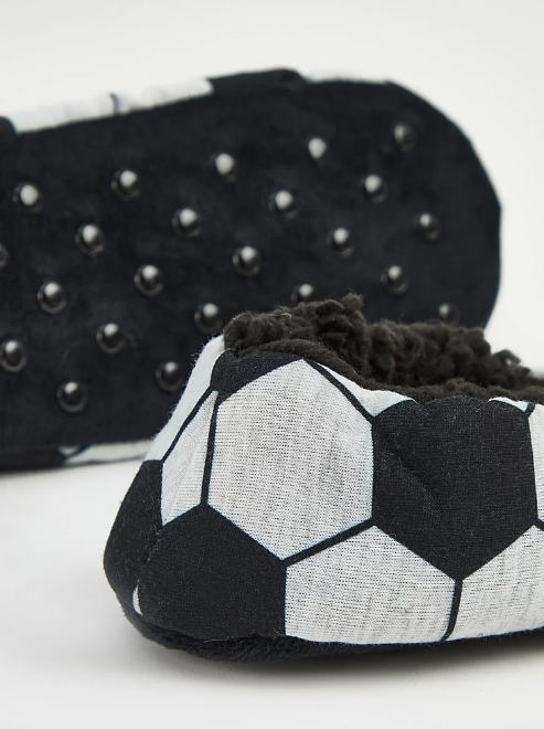 George Football Fleece Lined Slipper Socks
