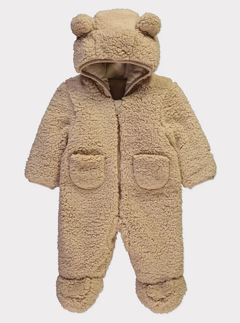 George Camel Borg Fleece Hooded Snowsuit