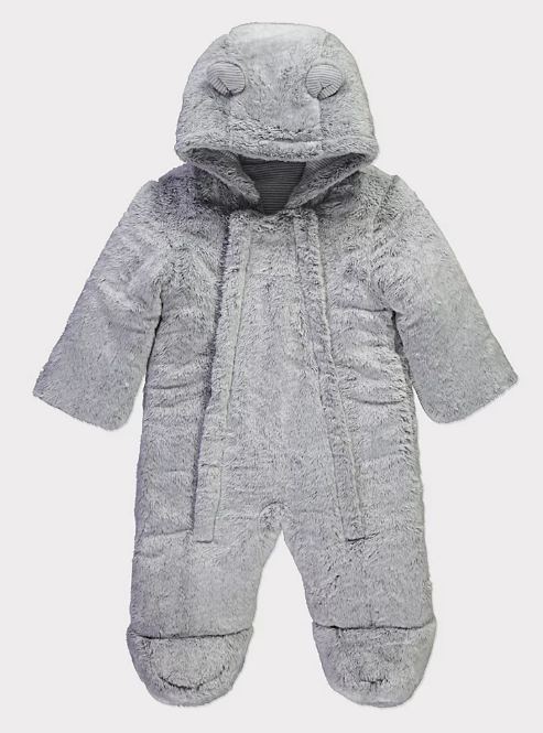 George Faux Fur Hooded Snowsuit