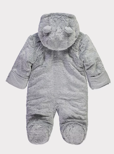 George Faux Fur Hooded Snowsuit