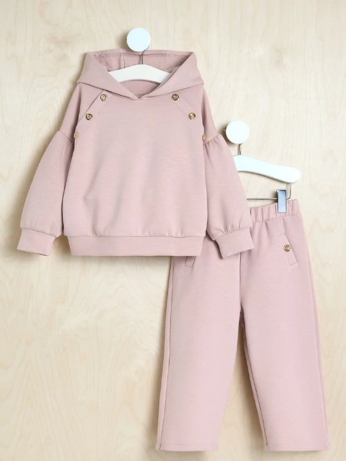 George Gold Button Hoodie and Trouser Set