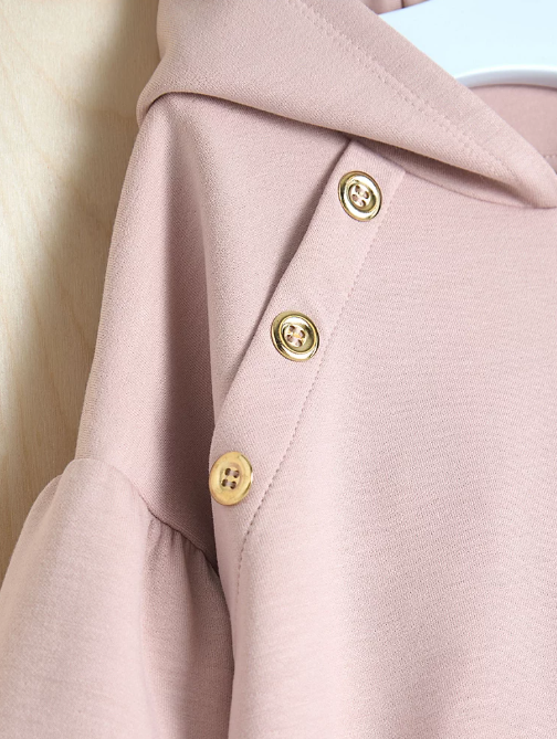 George Gold Button Hoodie and Trouser Set