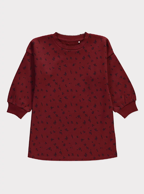 George Floral Long Sleeves Sweatshirt Dress