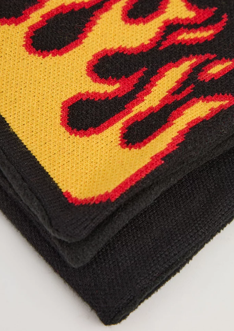 George Hot Wheels Black Hat Scarf and Gloves Knitted Set