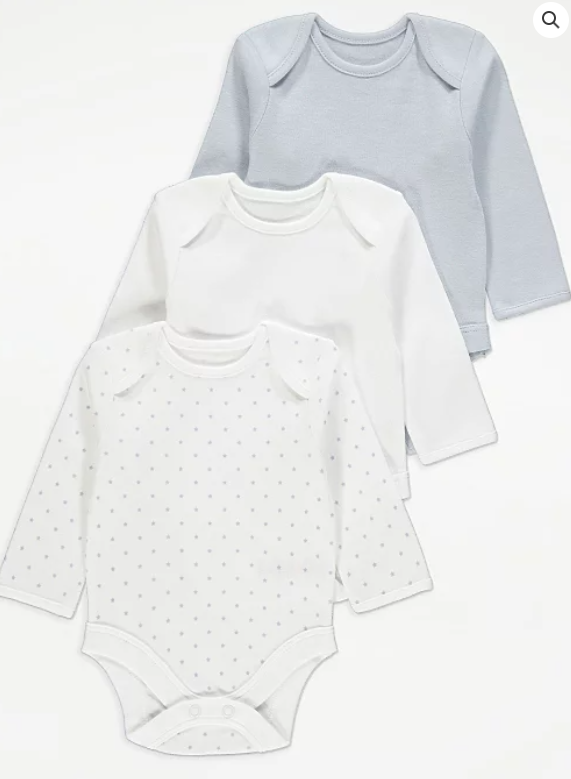 George pack of 3 Star print Fullsleeves Bodysuits