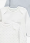 George pack of 3 Star print Fullsleeves Bodysuits