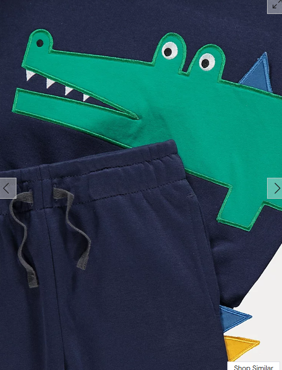 George Embroidred Crocodile Sweat Hoodie & Trouser Set