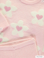 George Flower Heart print Knitted Jumper and Trouser Set