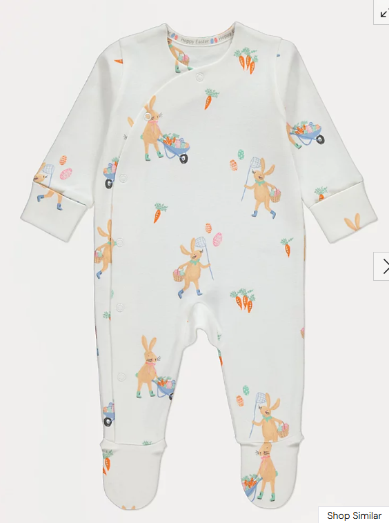 George Rabbits print Sleepsuit