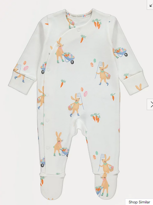George Rabbits print Sleepsuit