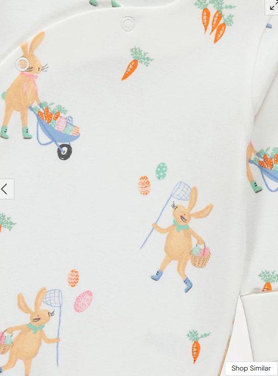 George Rabbits print Sleepsuit