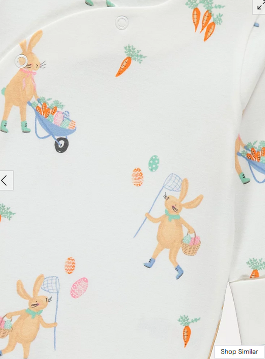 George Rabbits print Sleepsuit