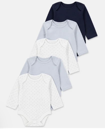George pack of 5 Bodysuits