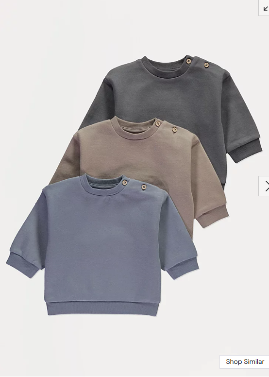 George Pack of 3 Long Sleeve Sweatshirts