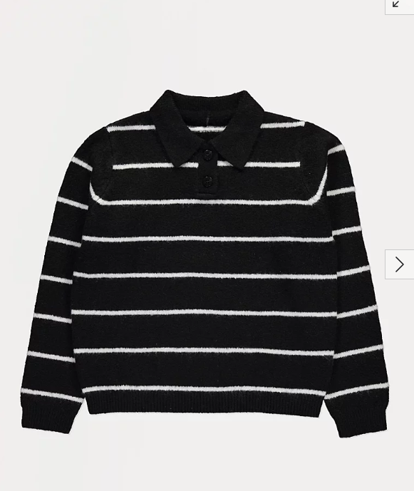 George Stripe Knitted Polo Jumper