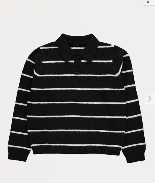 George Stripe Knitted Polo Jumper