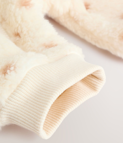 Next Sherpa Embroidered Tulip Sleepsuit