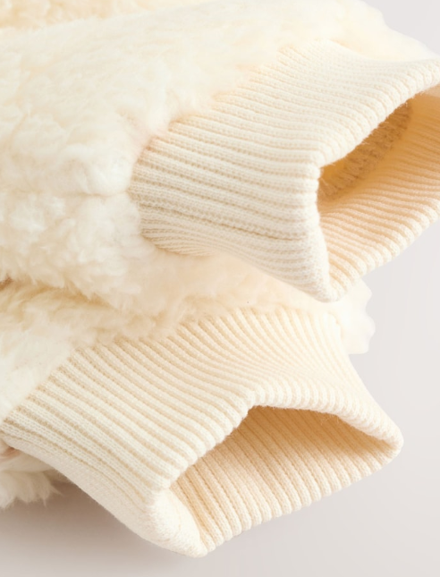 Next Sherpa Embroidered Tulip Sleepsuit