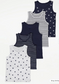 George pack of 5 Star and Stripe Vests