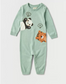 Junior's Emroided Green Sleepsuit