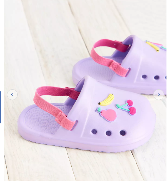 Tu Clothing Lilac Fruit Badge Ankle Strap Clog