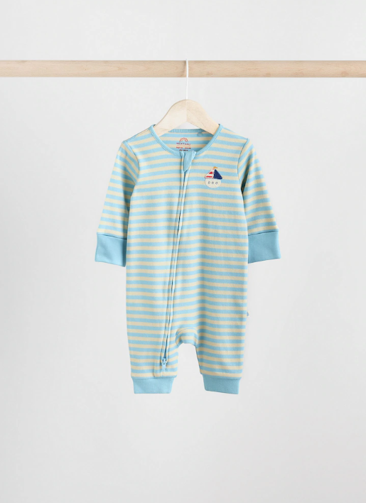 Next Striped Sleepsuit