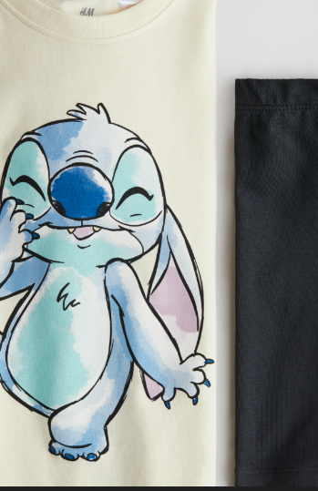 H&M Lilo & Stitch Shirt & Shorts Set