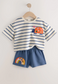 Next Embroided Ladybird Shirt & Shorts Set