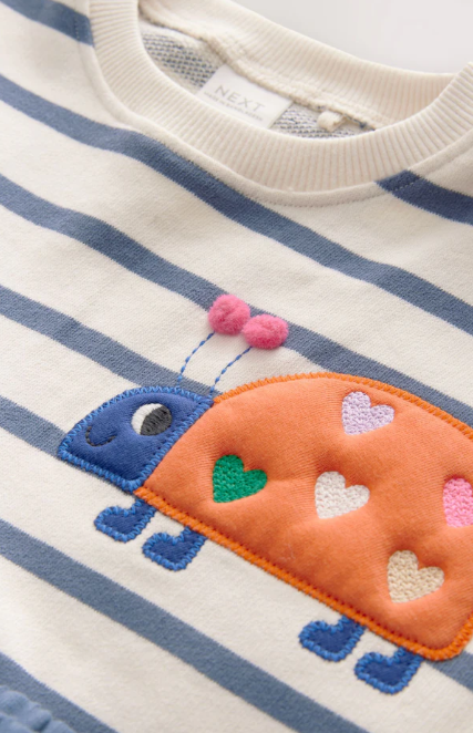 Next Embroided Ladybird Shirt & Shorts Set
