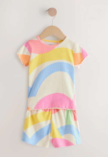 Next Rainbow Shirt & Shorts Set