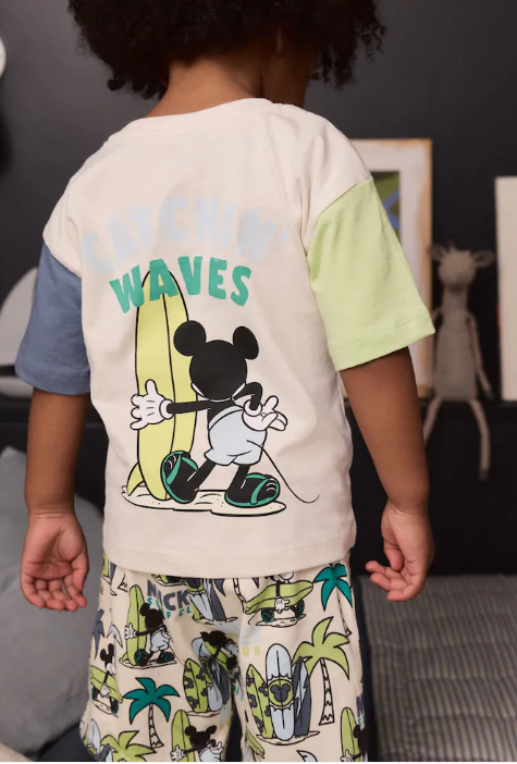 Next "Mickey Surf Club" Shirt & Shorts Set