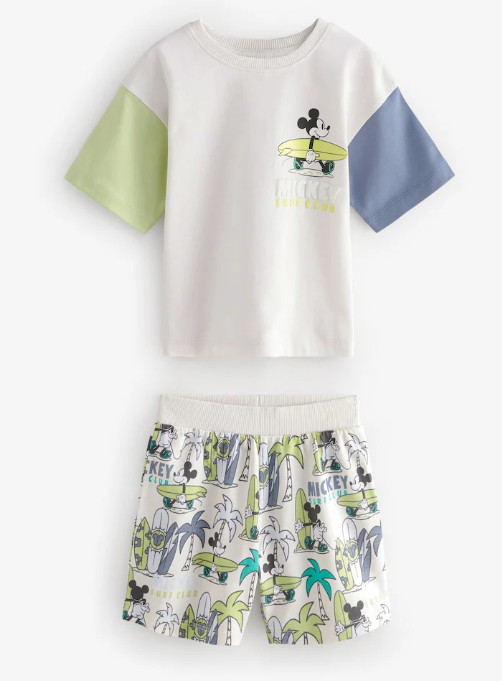 Next "Mickey Surf Club" Shirt & Shorts Set