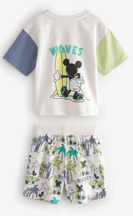 Next "Mickey Surf Club" Shirt & Shorts Set