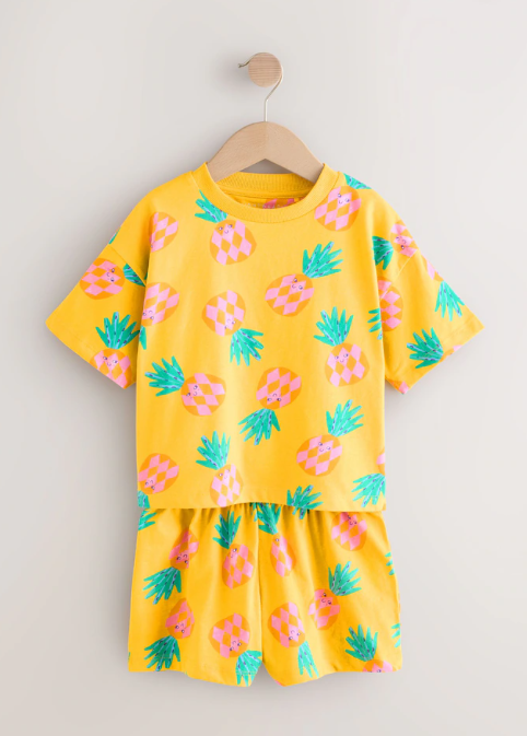 Next Pineapples Print Shirt & Shorts Set