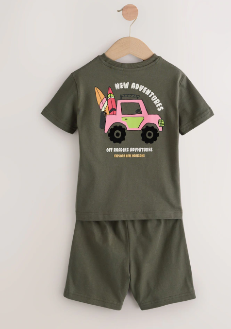 Next "New Adventures" Shirt & Shorts Set
