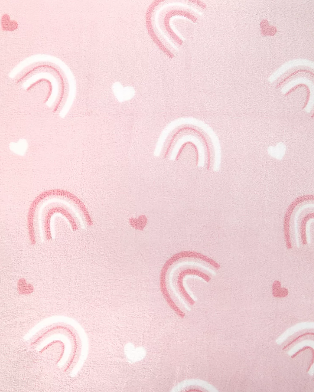 George Heart Rainbow Print Blanket