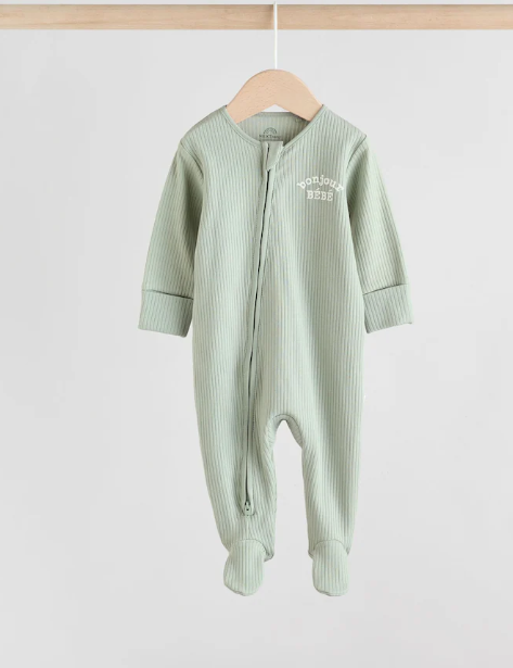 Next "Bonjour BEBE" Sleepsuit