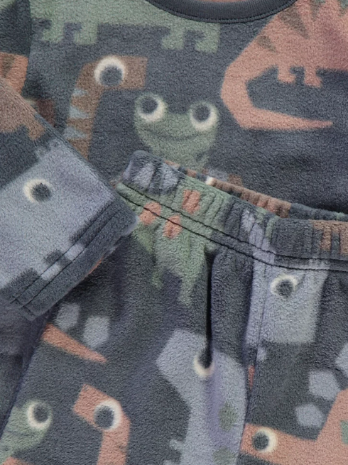 George Dinosaur Print Fleece Shirt & Trouser Set