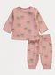 George Teddy Bear Print Fleece Shirt & Trouser Set