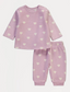 George Heart Print Fleece Shirt & Trouser Set