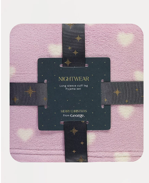 George Heart Print Fleece Shirt & Trouser Set