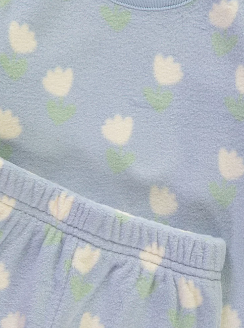 George Fleece Tulip print  Shirt & Trouser Set