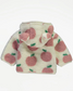 George Apple Print 3D Ear Hooded Borg Jacket