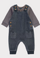 George Long Sleeve Stripe Bodysuit and Dungarees Outfit