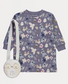 George Woodland Print Sweat Shirt Dress with Owl Bag