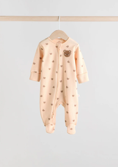 Next Embroidered Bear Sleepsuit